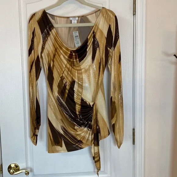 NWOT CACHE WOMENS WRAP TOP SIZE S - Picture 3 of 9